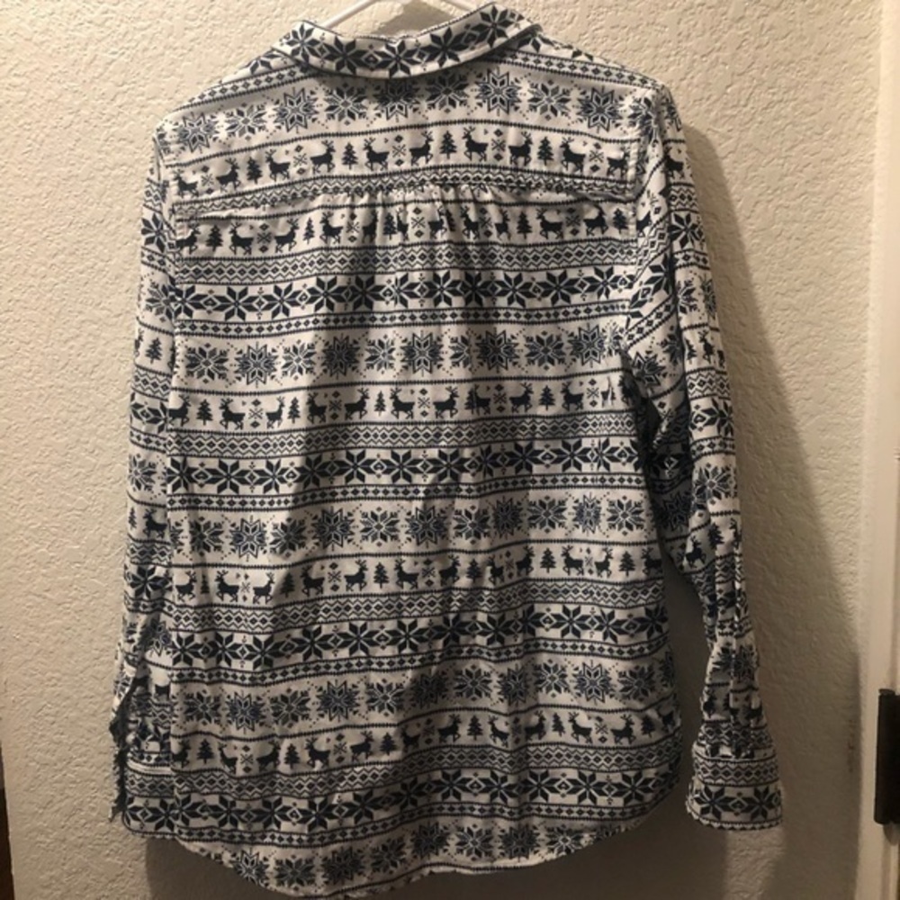 Lands End flannel Shirt 100% cotton - Picture 6 of 9